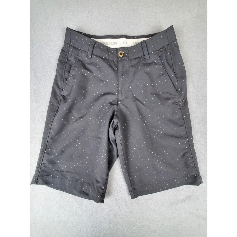 Under Armour Matchplay Golf Short HeatGear Loose Black W/ Polka Dot Mens 30 29.5